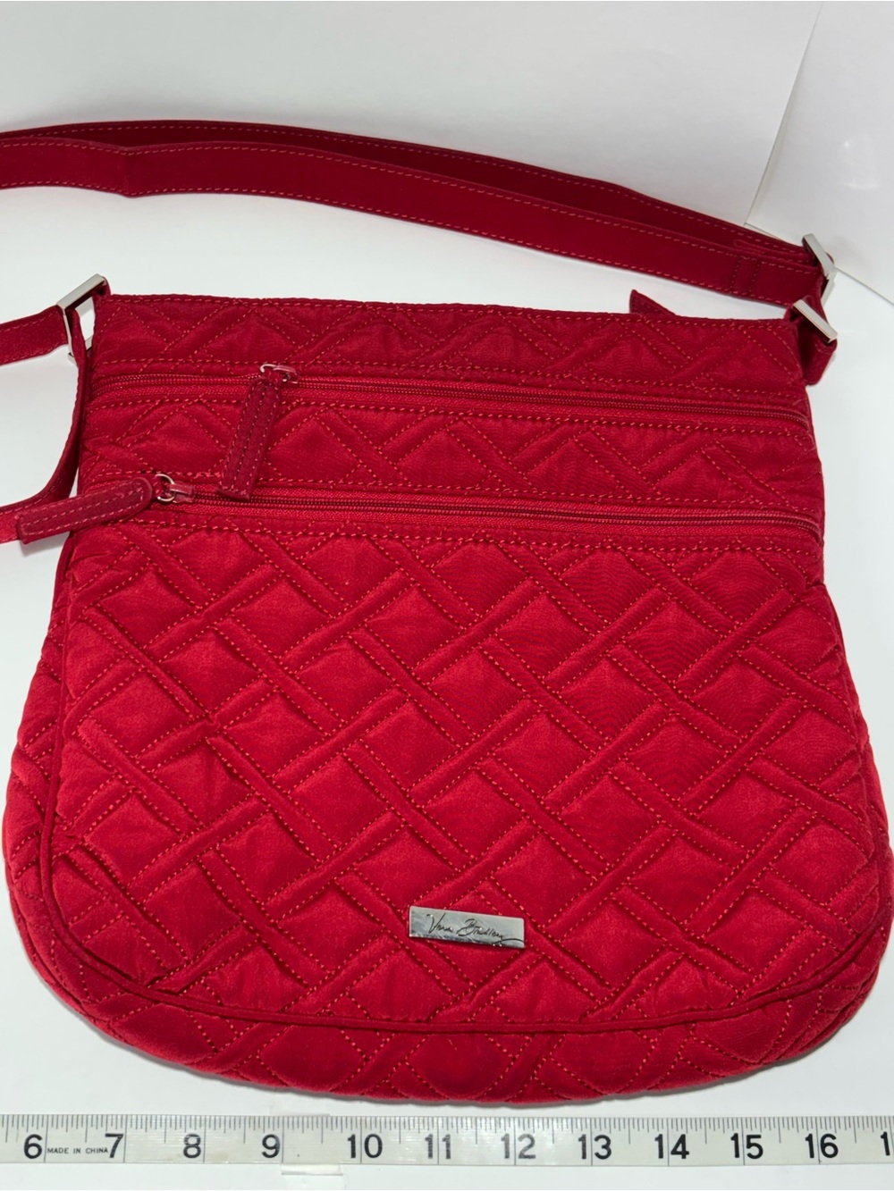 Vera Bradley “Tango Red Microfiber Hipster Crossbody Bag